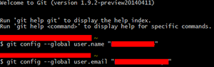 Git config screenshot
